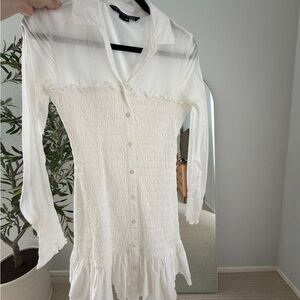 Veronica Beard Classic White Shirt dress